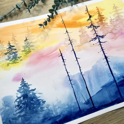 Barvy lesa - kurz akvarelu - Obrázek 1